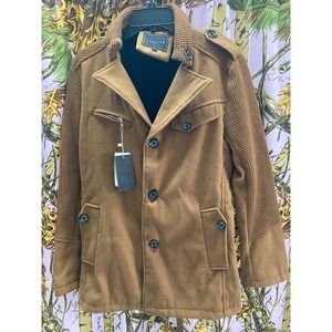 Fashion Jacket Mens Size L  Cloth Brown w  Lining Imported  NWT